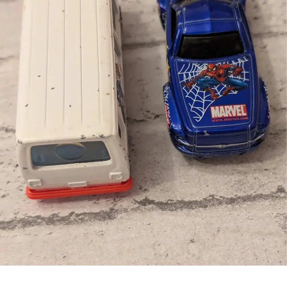 Marvel Toy Vehicles Captain America Scene Machine and Spiderman